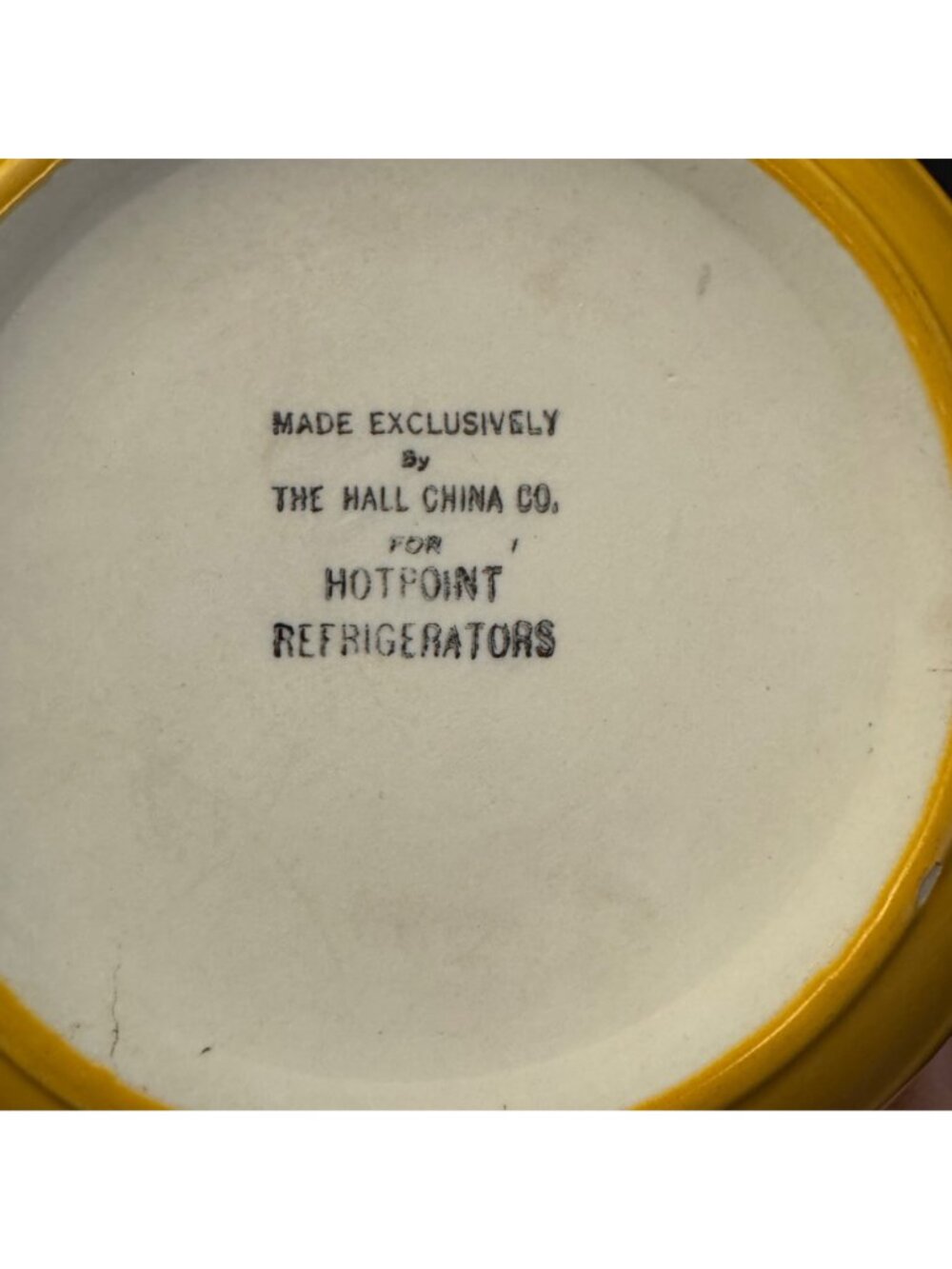 VTG Yellow Mustard Hall China Co. Bowl Hotpoint Refrigerator Dish Made In USA - Picture 2 of 11